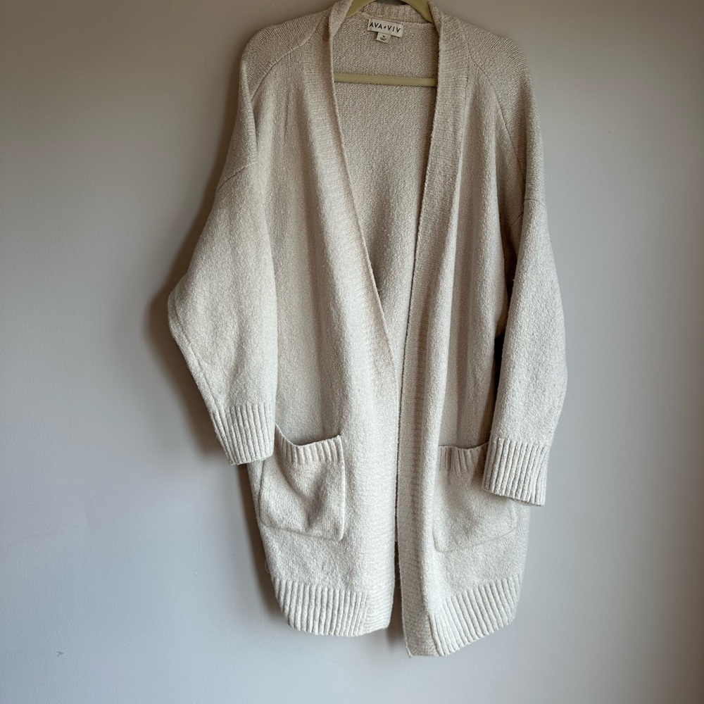 Ava & Via cream cardigan